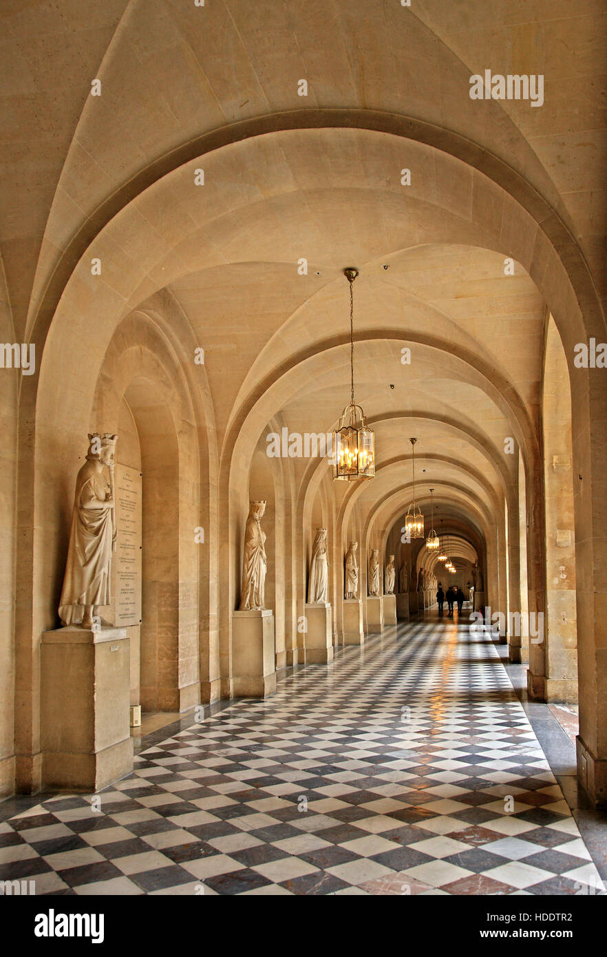 Arcade im Palast von Versailles, Frankreich. Stockfoto