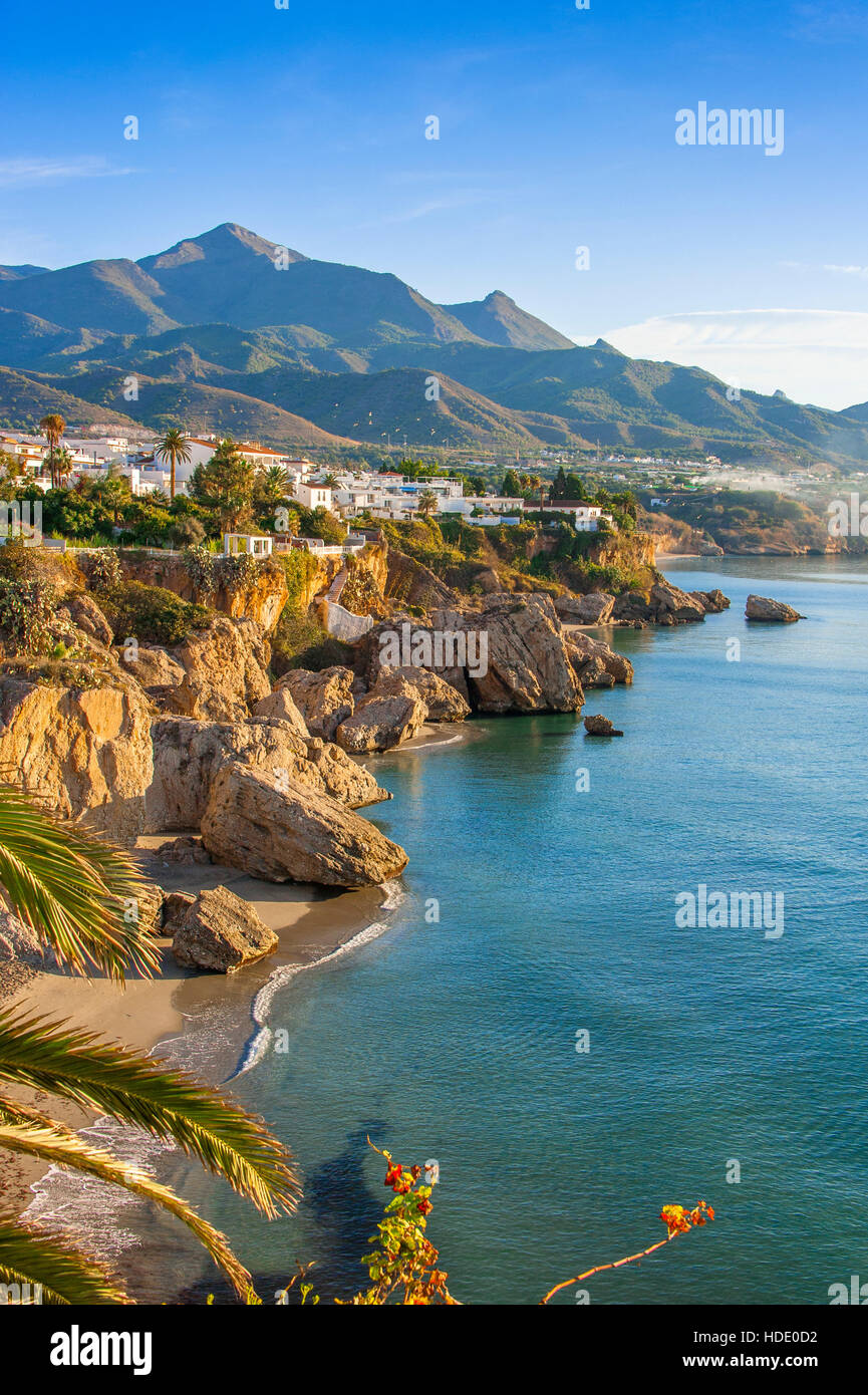 Dorf Nerja an der Costa Del Sol, Provinz Málaga, Andalusien, Spanien Stockfoto