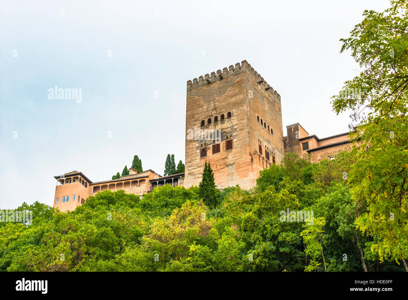 Ansicht der Alhambra von Albayzín in Granada, Andalusien, Spanien Stockfoto