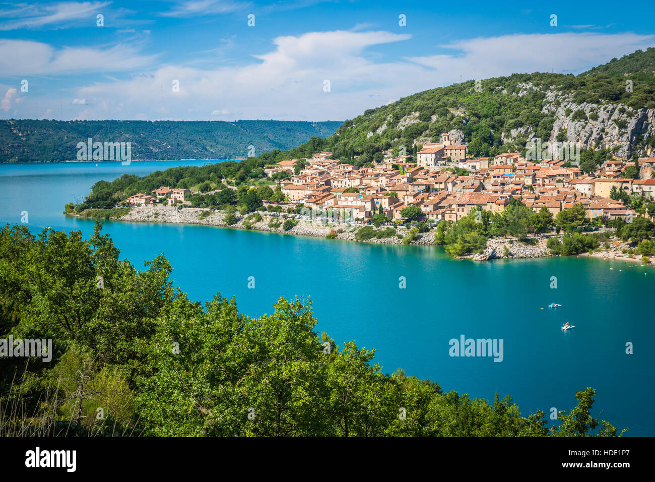 St. Croix See, Les Gorges du Verdon, Provence, Frankreich Stockfoto