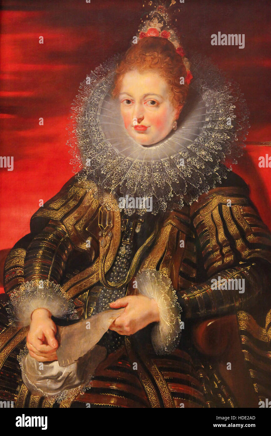 Gemälde von Rubens Darstellung Isabella Clara Eugenia (1566-1633), Herrscher der spanischen Niederlande in den Niederlanden Stockfoto