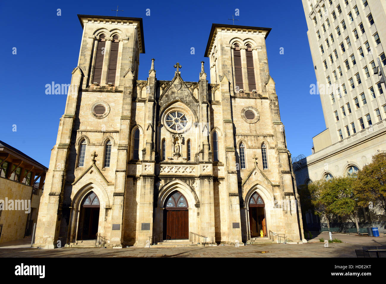 Die Kathedrale von San Fernando in San Antonio, Texas Stockfoto