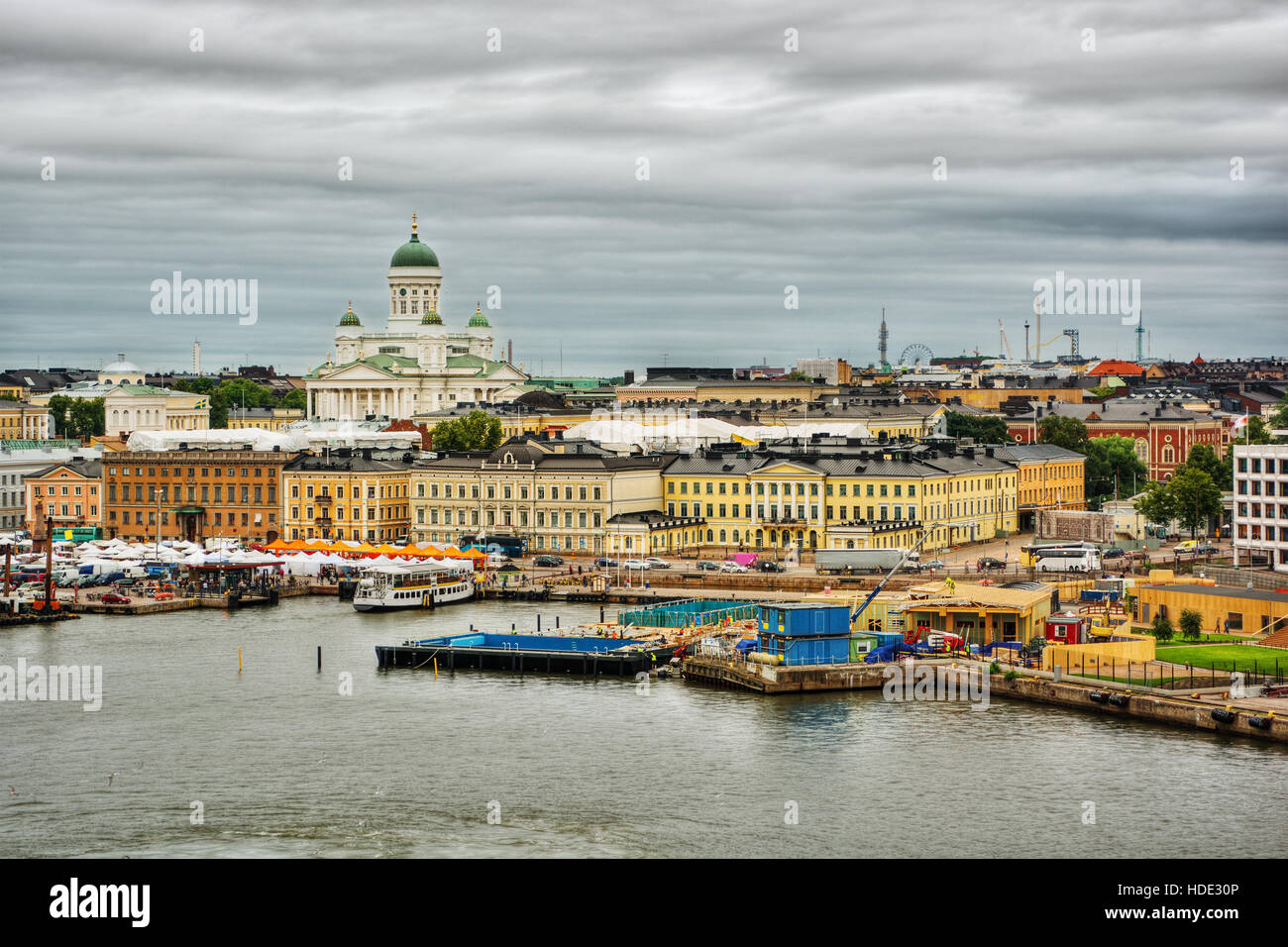 Juli 2016, Hafen von Helsinki (Finnland), HDR-Technik Stockfoto