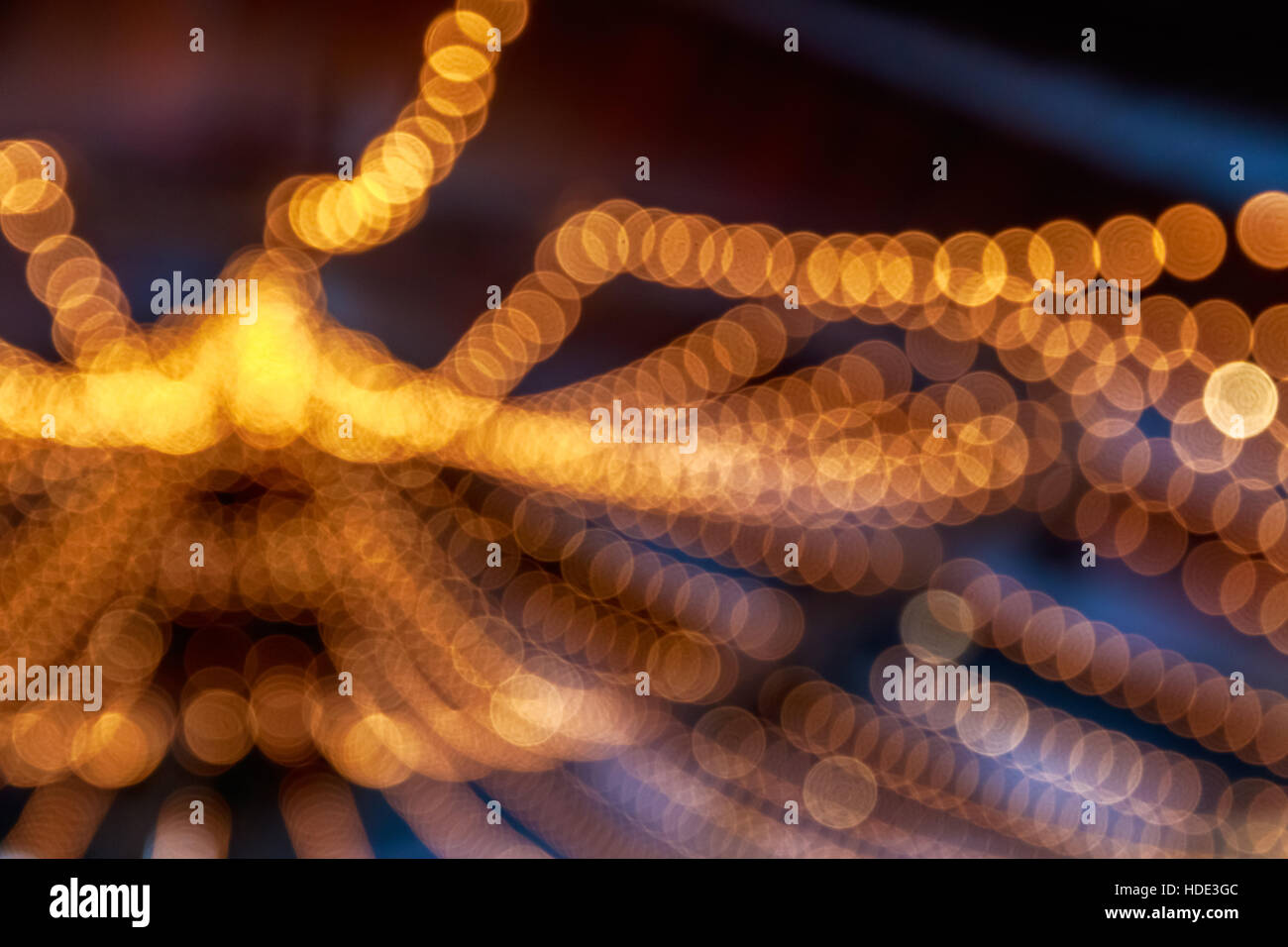 Verschwommene festliche Lichter des Winter-Wunderland für Hintergrund verwenden Stockfoto