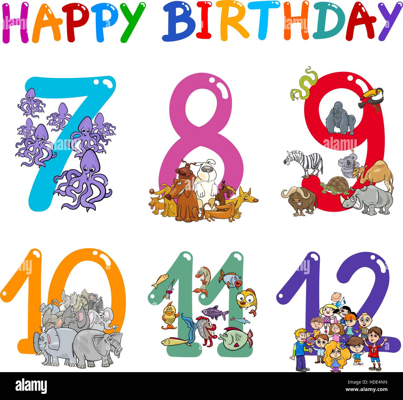 Alles gute zum geburtstag cartoon Fotos und Bildmaterial in hoher