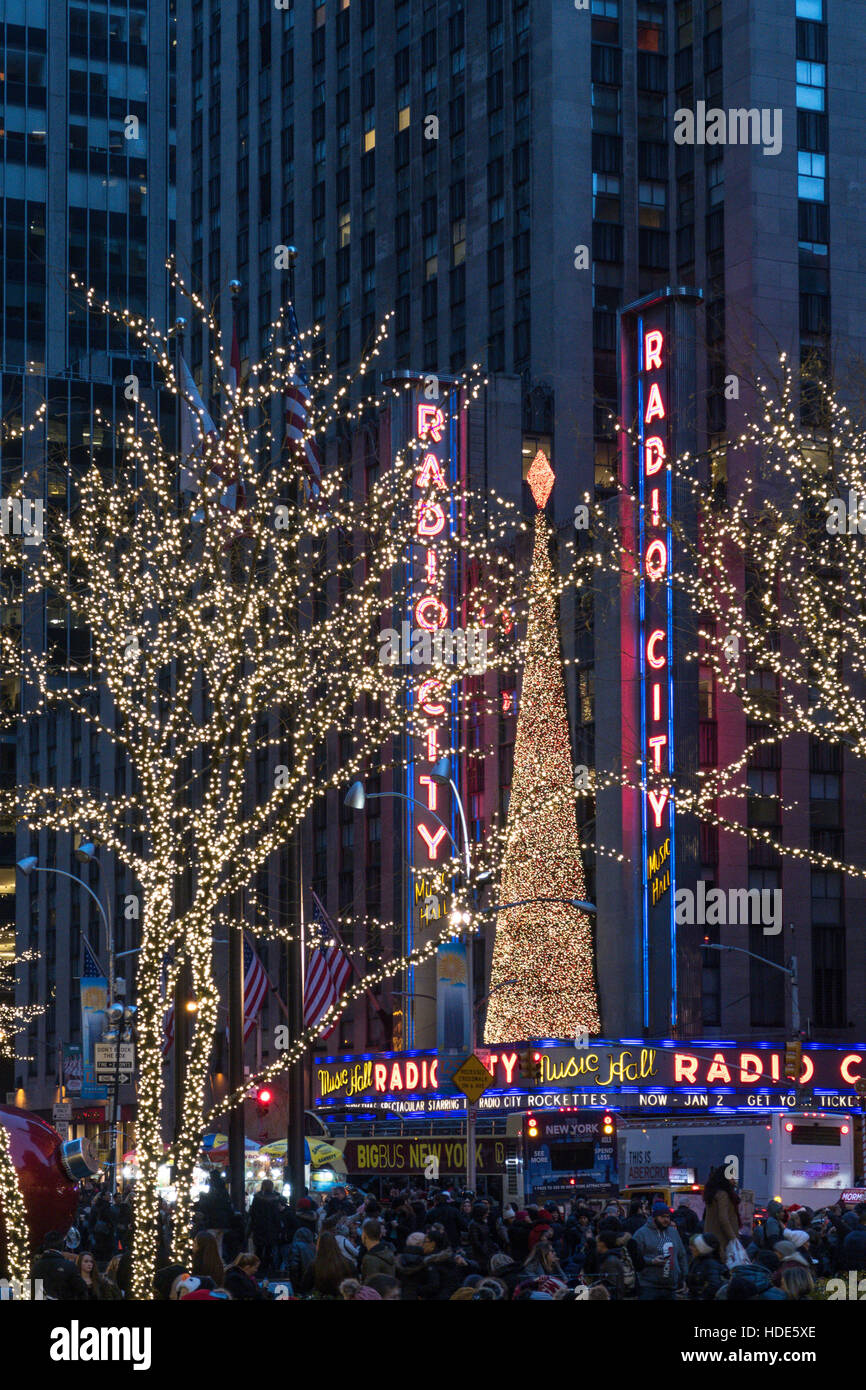 Radio City Music Hall, Ferienzeit, NYC Stockfoto