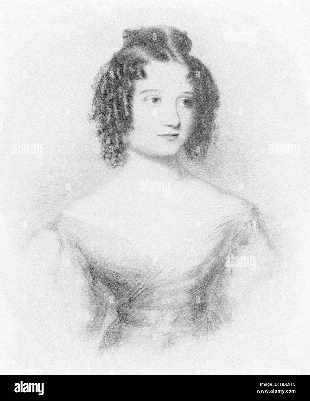 Ada, Countess of Lovelace, Ada Lovelace, im Alter von siebzehn Jahren, 1832 Stockfoto