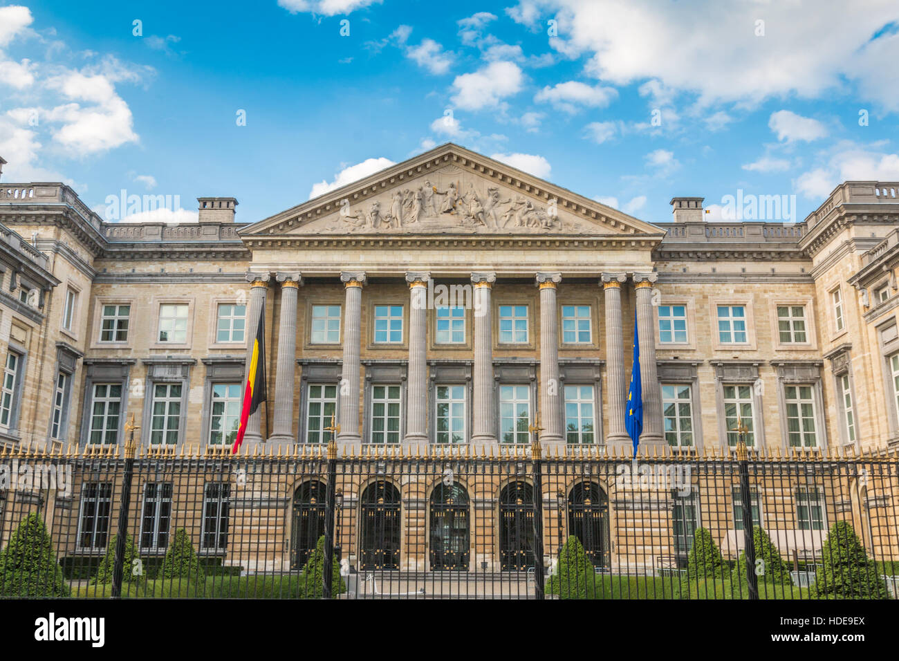 Gebäude der Nationalversammlung in Brüssel Belgien - belgische Parlament Stockfoto