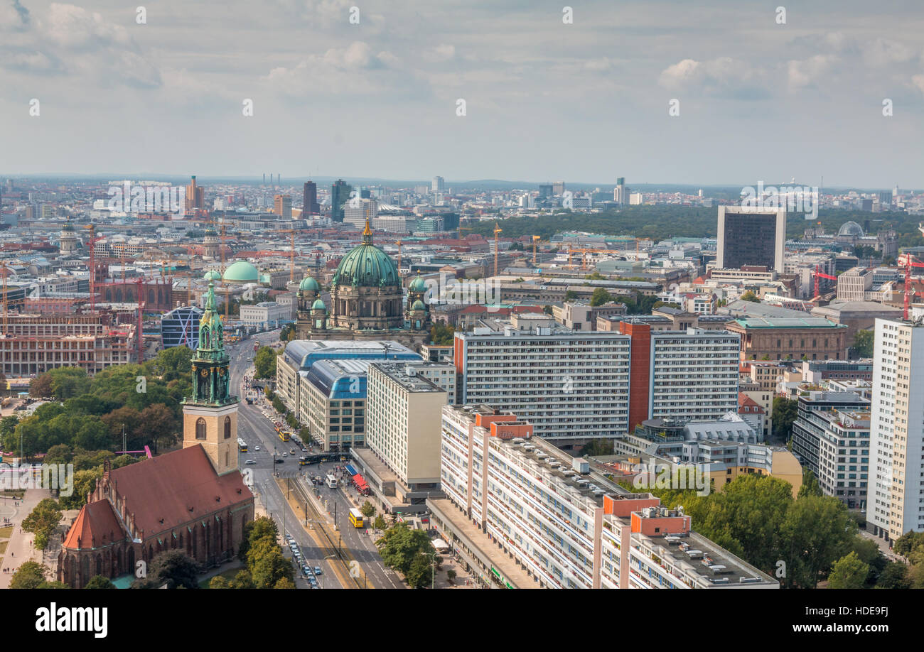 Panoramablick über Berlin in Deutschland Stockfoto