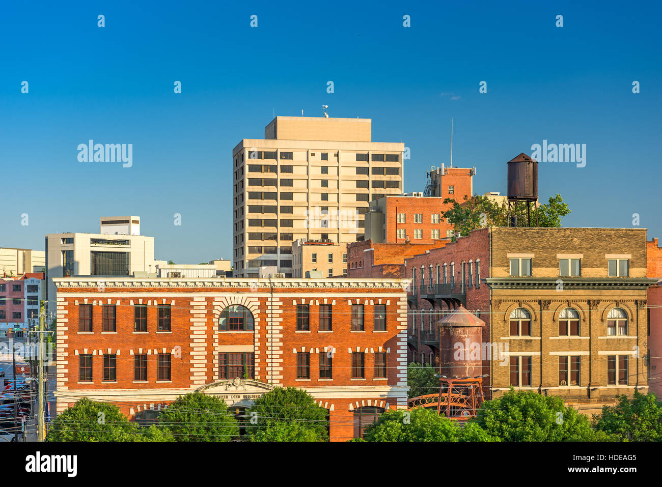 Montgomery, Alabama, USA Innenstadt von Gebäuden. Stockfoto