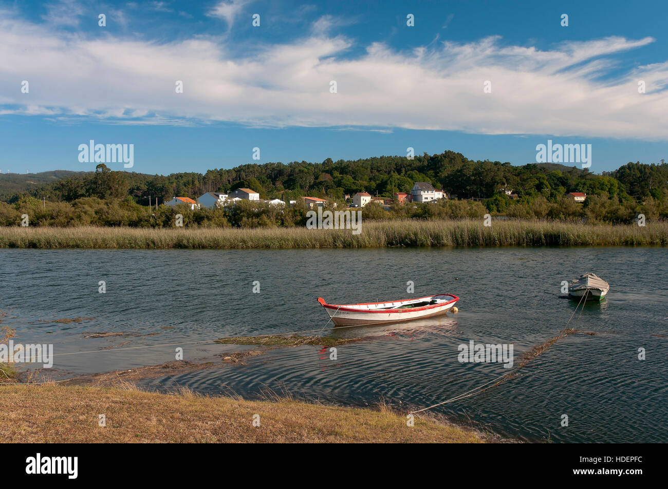 Anllons Fluss, Ponteceso, La Coruña Provinz, Region Galicien, Spanien, Europa Stockfoto