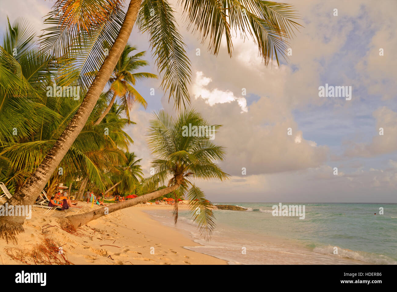 Dover Beach, St. Lawrence Gap, Südküste, Barbados, Karibik. Stockfoto