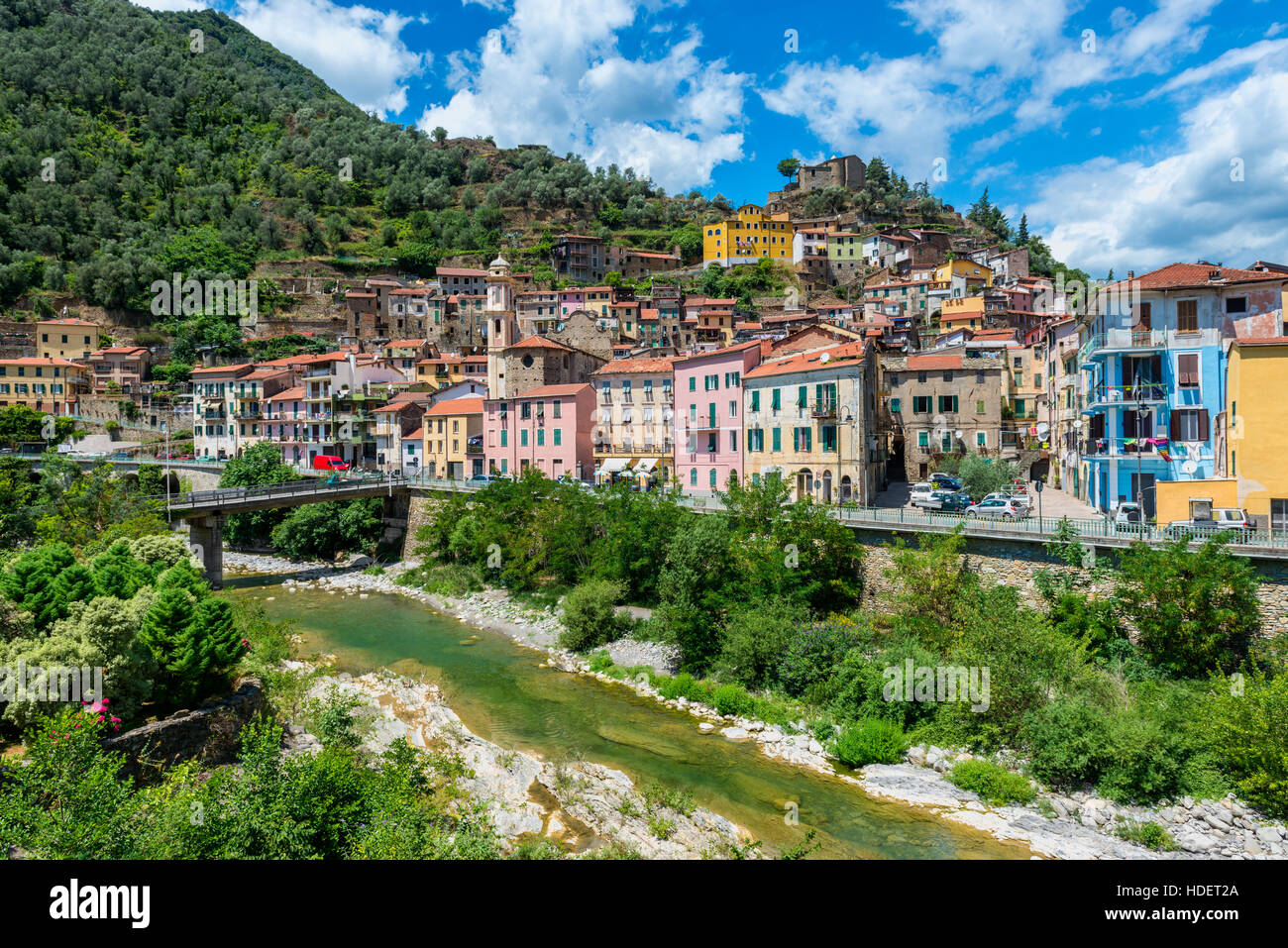 Dorf Badalucco Italien Stockfoto