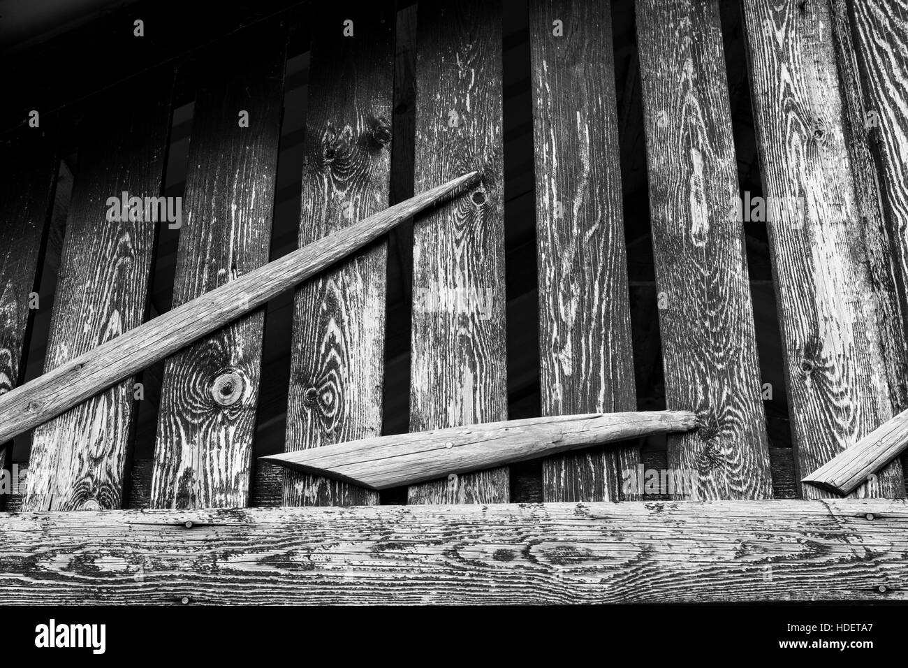 Alte hölzerne Scheune Dekoration Stockfoto