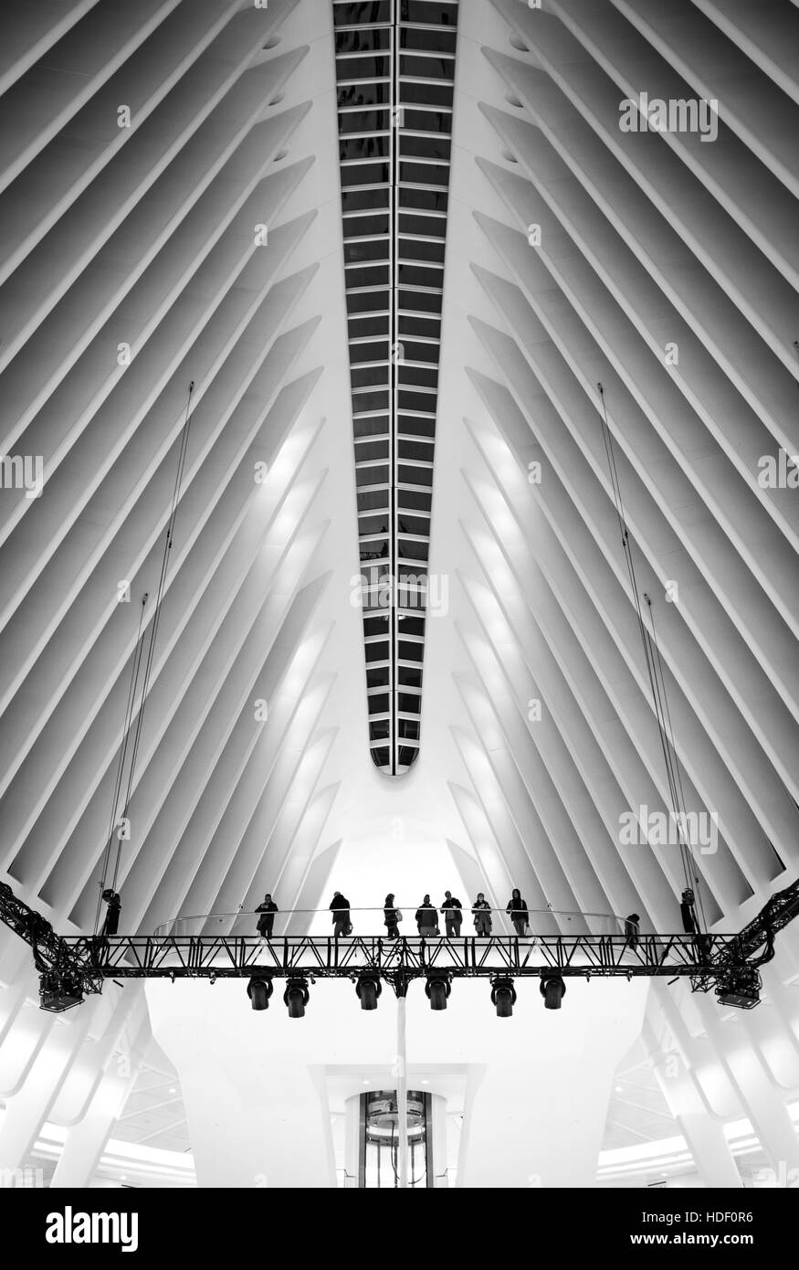 Westfield Shopping-Center in New York, World Trade Center Decke Stockfoto