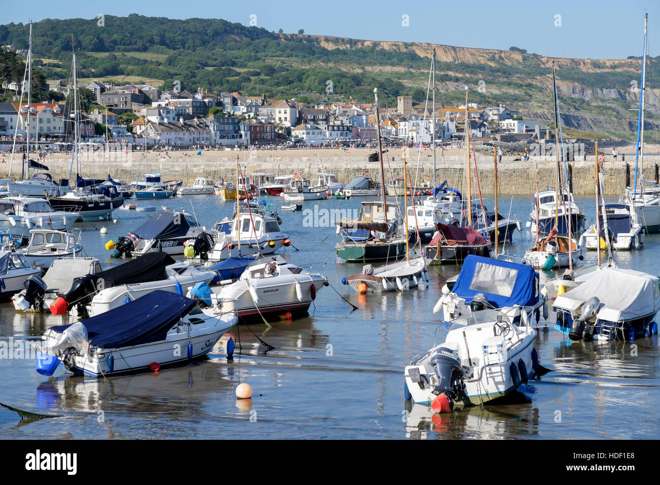 Lyme Regis und dem Hafen, Dorset, England, UK Stockfoto