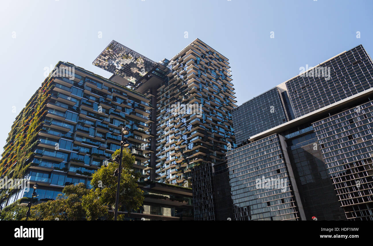 Allgemeine Ansichten mit einem zentralen Park, um Chippendale Grün gebaut wird. Das Gebäude selbst wurde vom award-winning Pariser Architekten Je Stockfoto