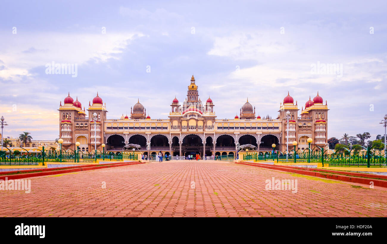 Mysore Palast, Karnataka, Indien Stockfoto