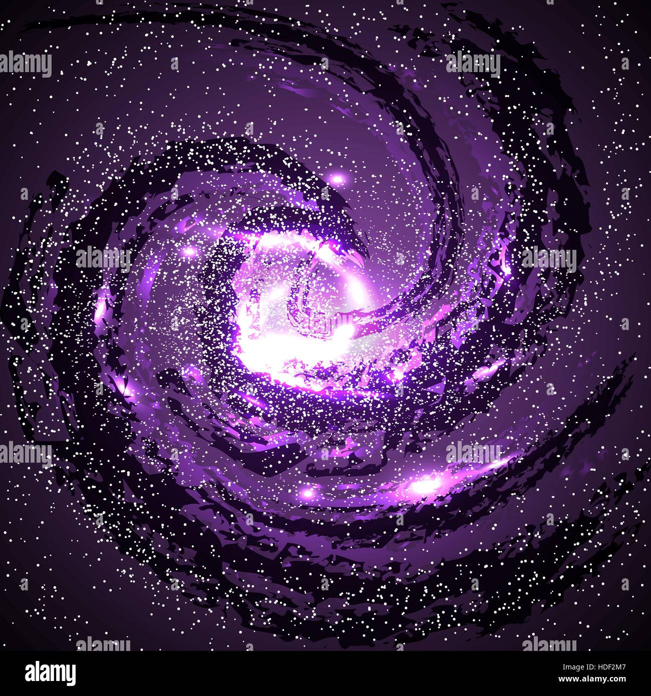 Bild von Galaxien, Nebel, Kosmos und Effekt-Tunnel-Spiralgalaxie-Hintergrund-Vektor-illustration Stock Vektor