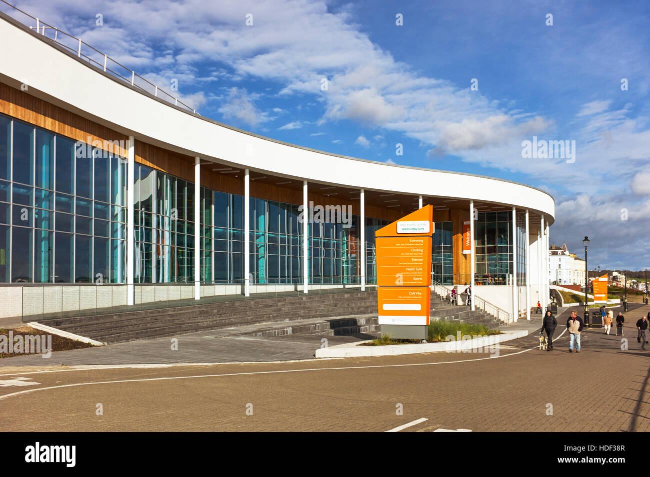 East Riding Freizeitzentrum und Bridlington Stockfoto