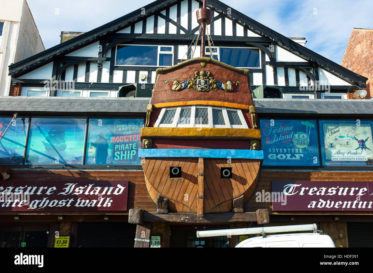 Treasure Island in Bridlington Stockfoto