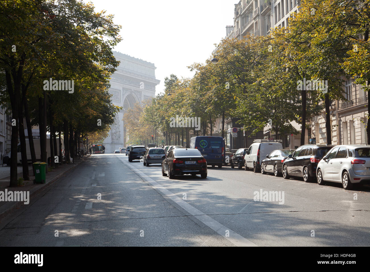 Der Arc de Triomphe, Avenue de Wagram, Paris, Frankreich. Stockfoto