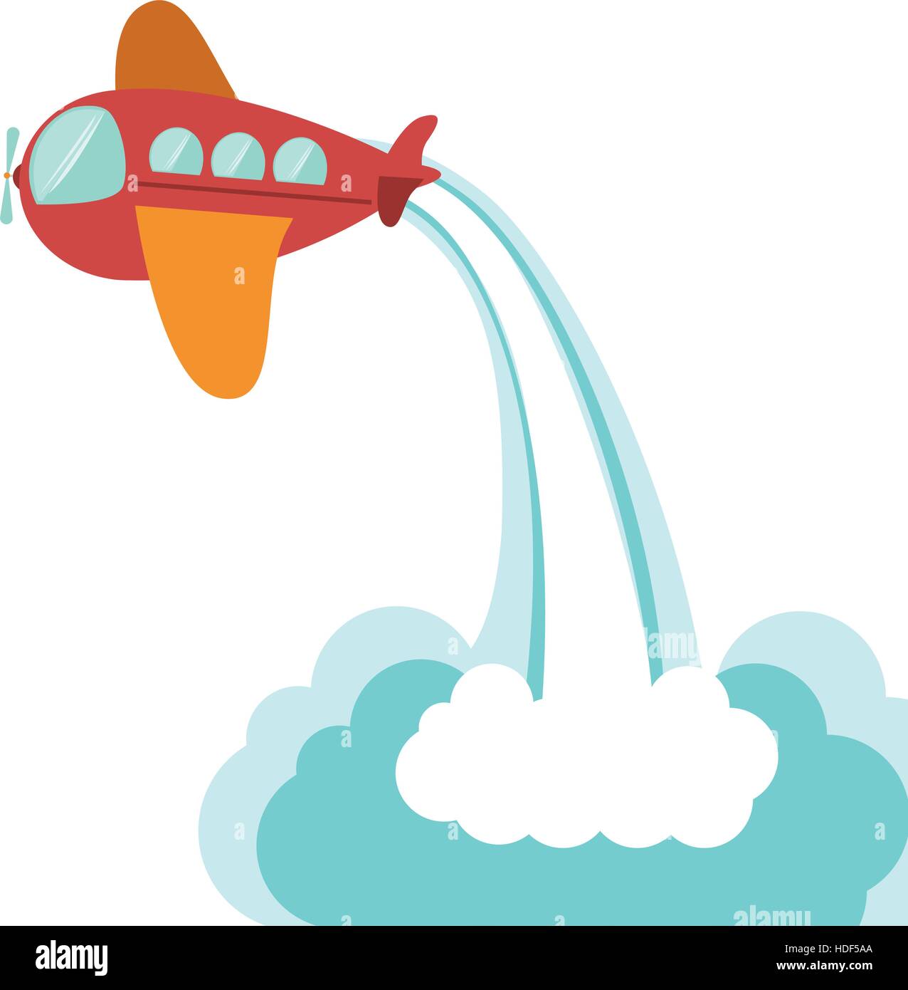 SpielzeugFlugzeugSymbol. Kindheit spielen lustige Cartoon und