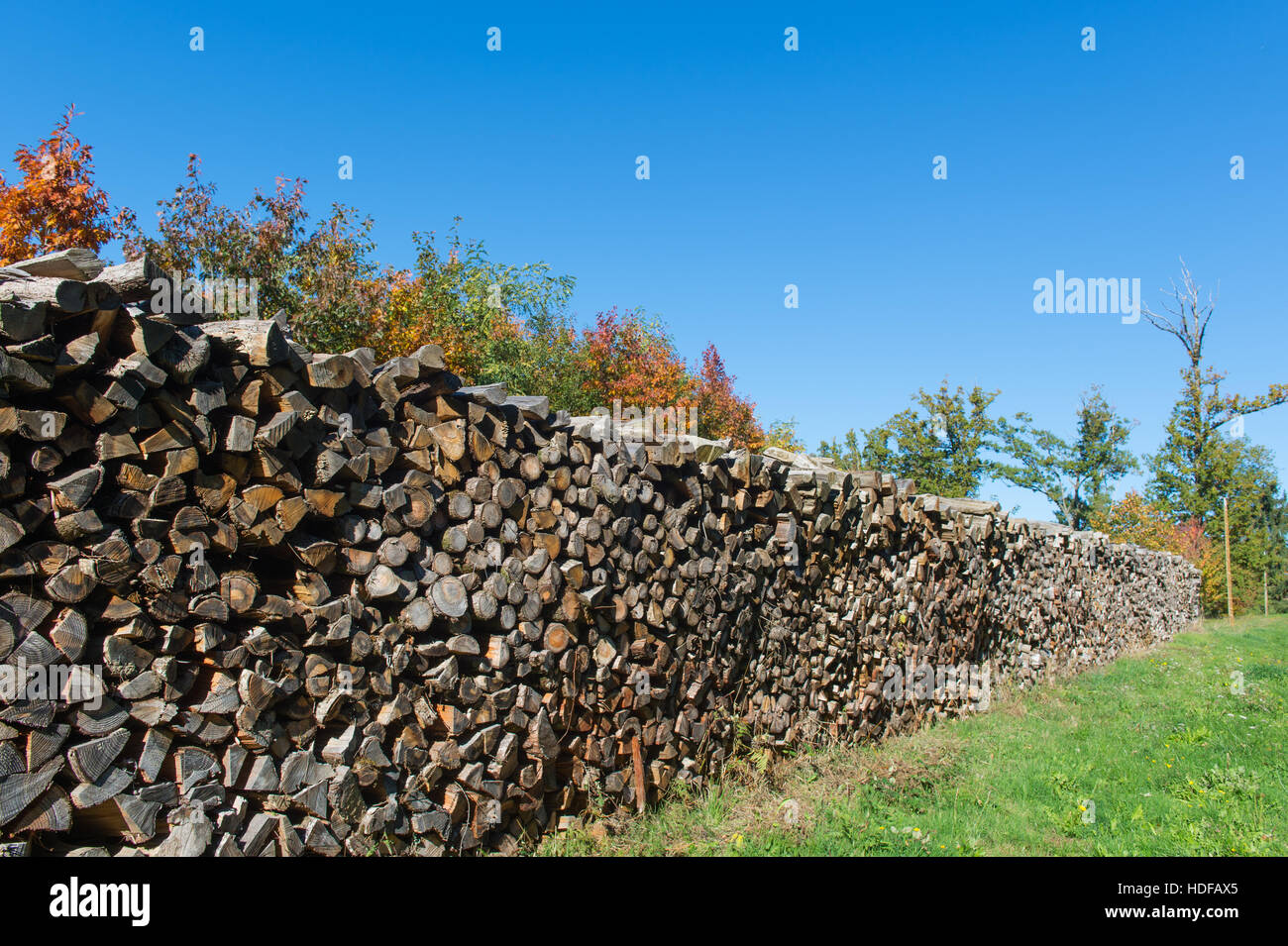 Viele Holz Chuncks für den Ofen Stockfoto