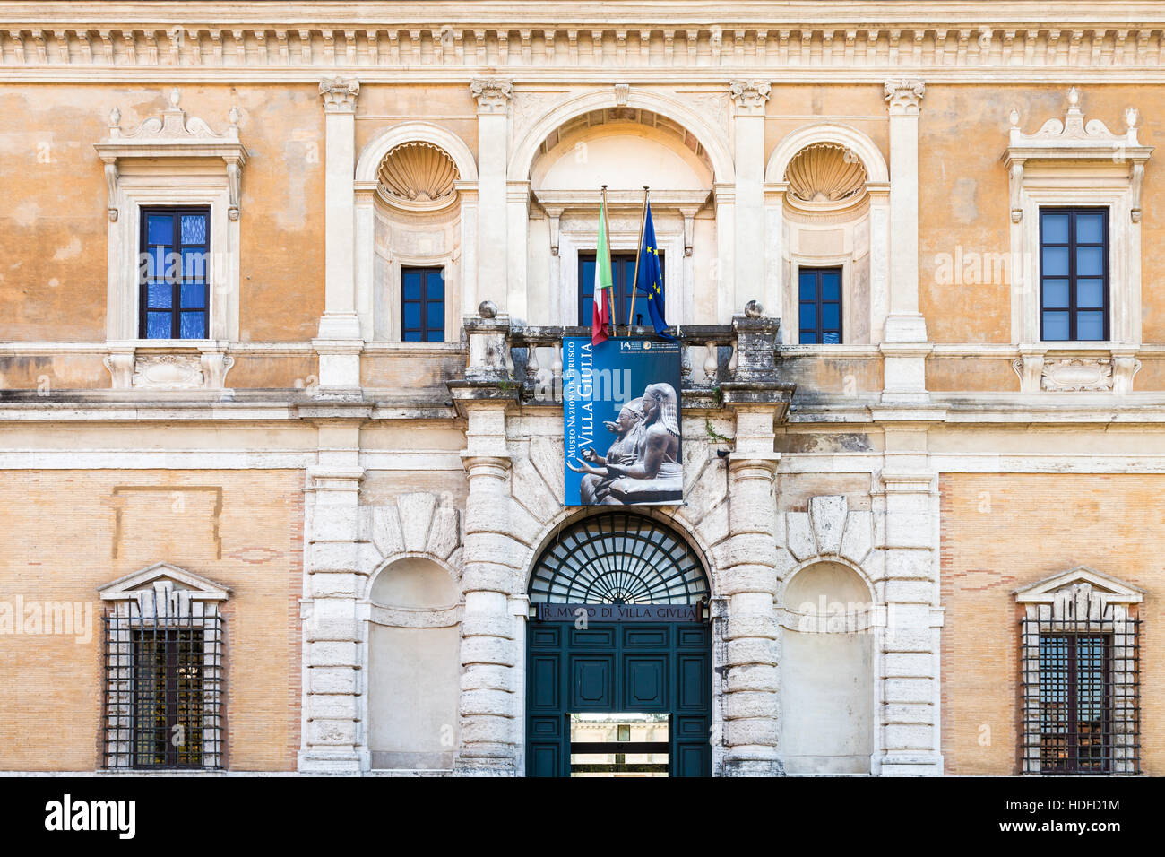 Rom, Italien - 1. November 2016: Fassade der Villa Giulia, beherbergt das Museo Nazionale Etrusco (Etruskischen Nationalmuseum), große Sammlung der etruskischen Kunst Stockfoto
