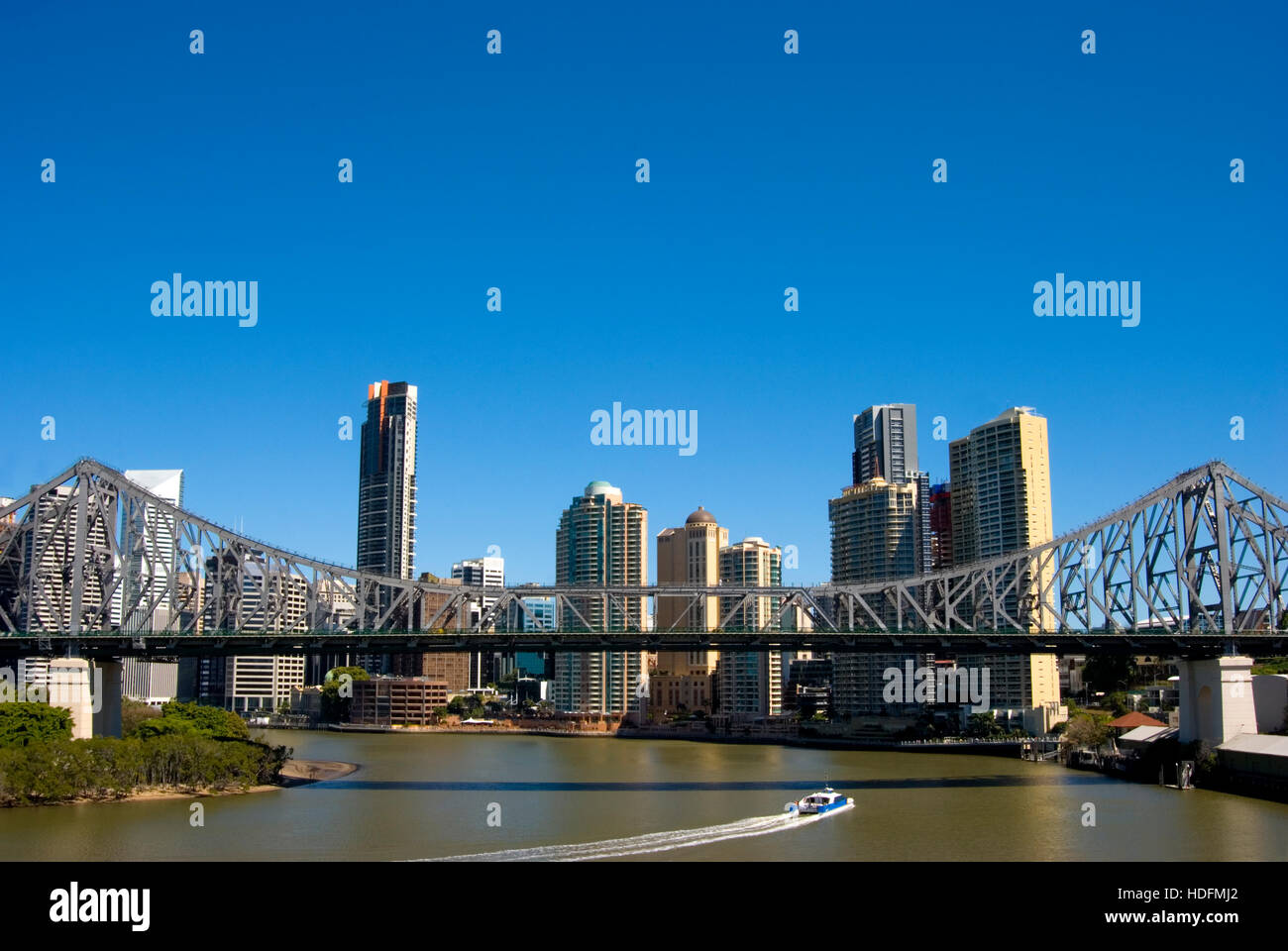 Brisbane City Australien zeigt der Etagen-Brücke. Stockfoto