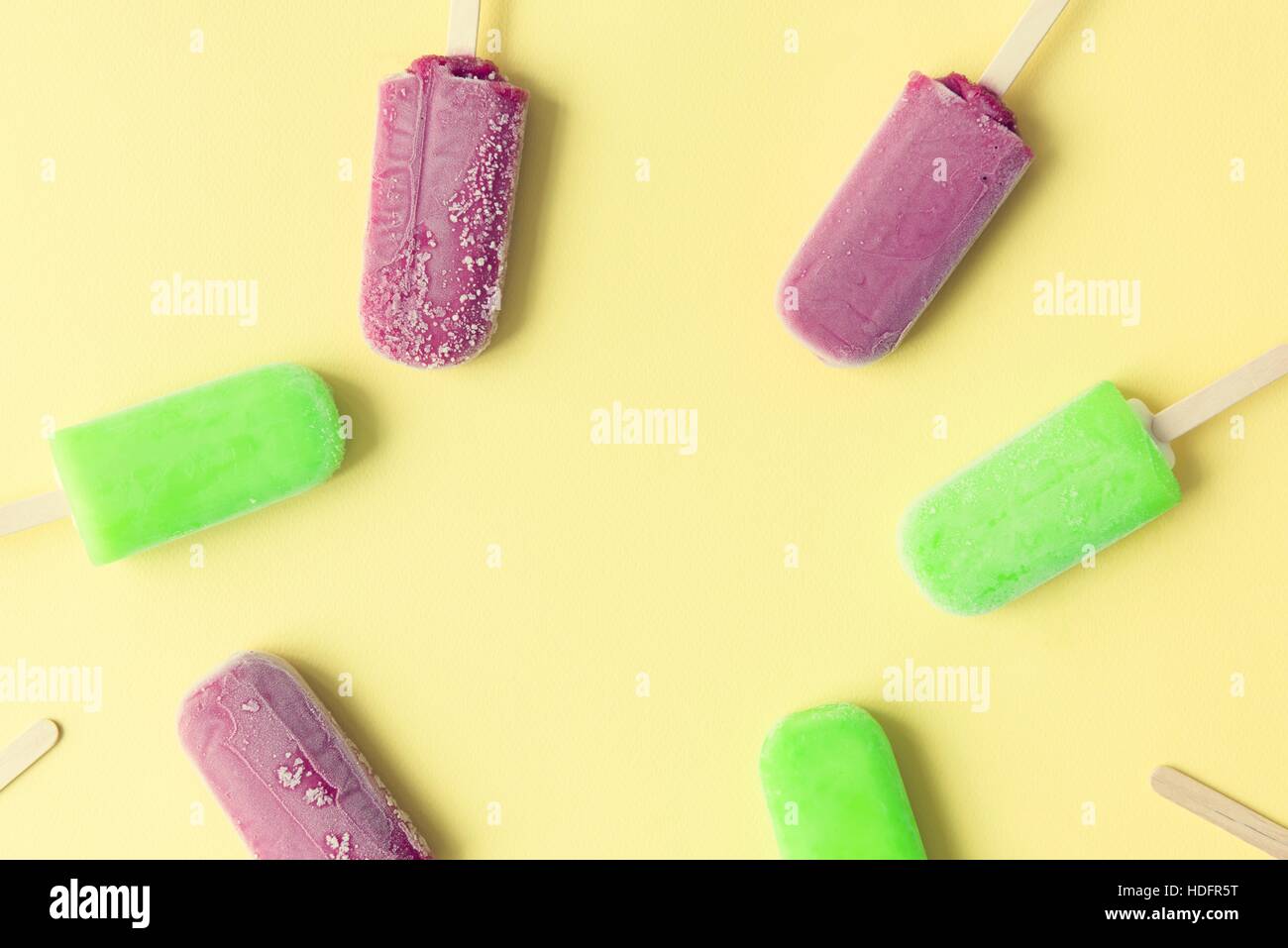 Eis Pop aromatisierte Eis gefrorenes Dessert süße leckere Konzept Stockfoto