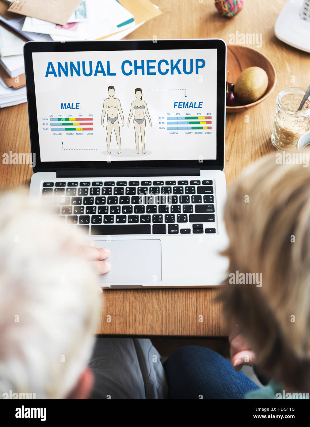 Health Check jährlichen Checkup Körper Biologie-Konzept Stockfoto