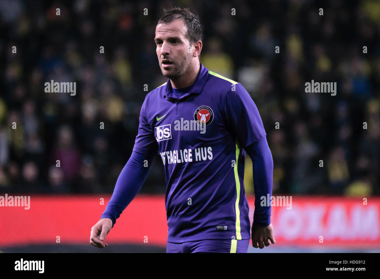 Kopenhagen, Dänemark. 11. Dezember 2016.  Fußballspieler Rafael van der Vaart FC Midtjylland in Aktion während des Spiels ALKA Superliga zwischen Brøndby IF und FC Midtjylland im Brøndby Stadion gesehen. Bildnachweis: Kim M. Leland/Alamy Live-Nachrichten Stockfoto