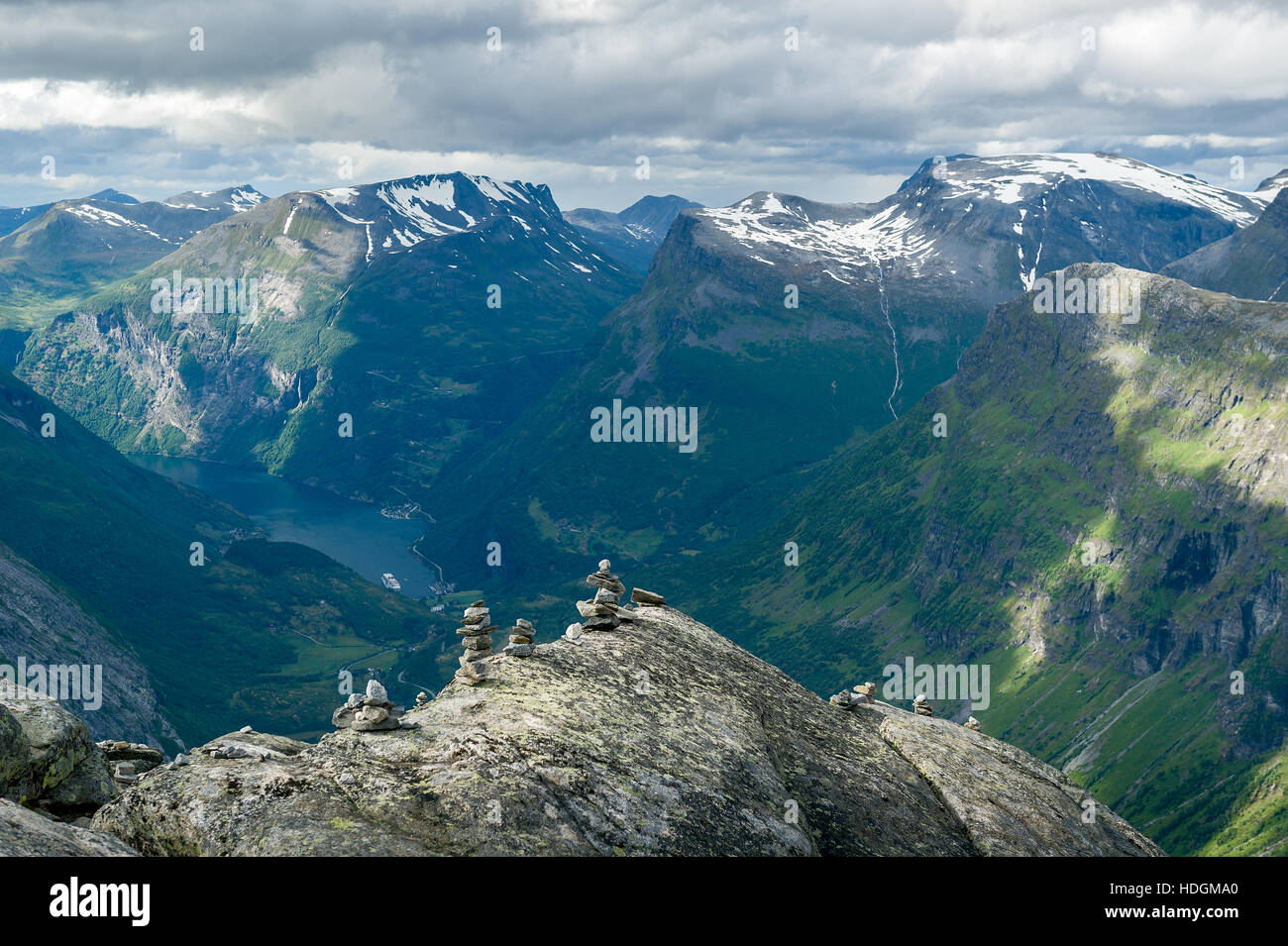 Dalsnibba Mountain Aussichtspunkt, Norwegen Stockfoto