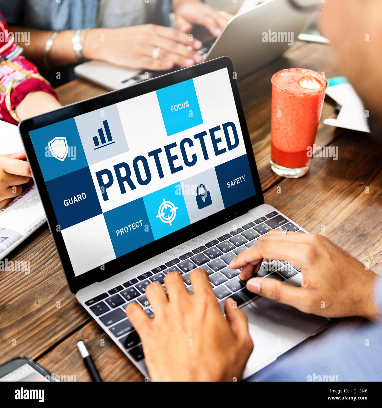 Sicherheit Datenschutz Datenschutzkonzept Stockfoto