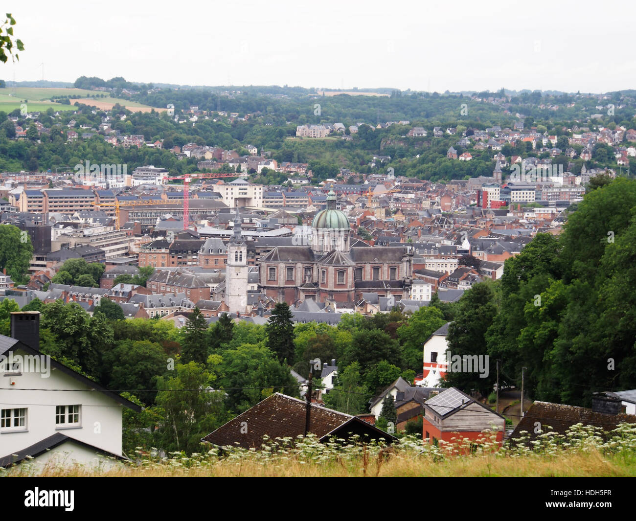 Panoramablick im Regen von der Festung Namur pic4 Stockfoto