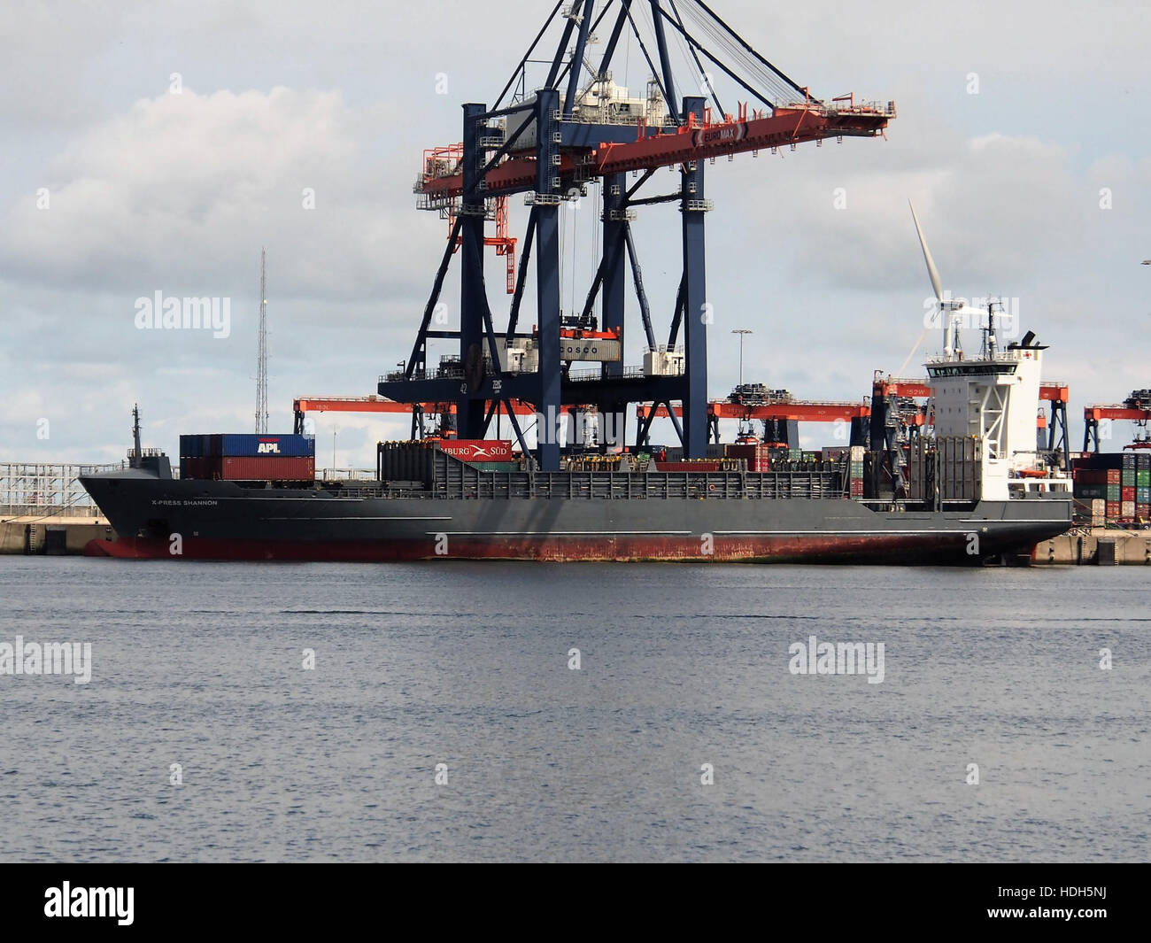 X-Press Shannon (Schiff, 2004) IMO 9315032 Hafen von Rotterdam Stockfoto