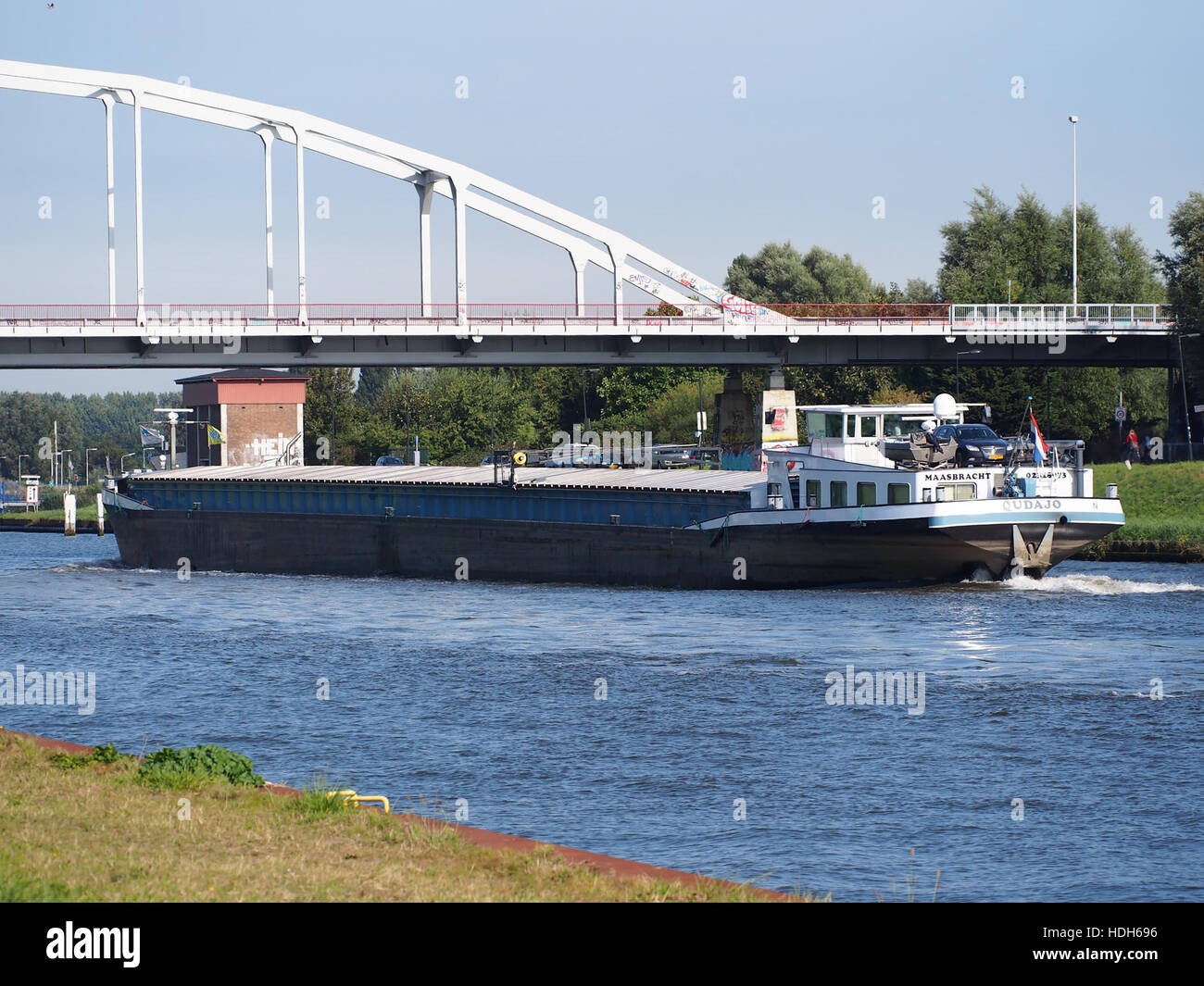 Quadajo (Schiff, 1989) Op Het Amsterdam-Rijn kanaal pic1 Stockfoto