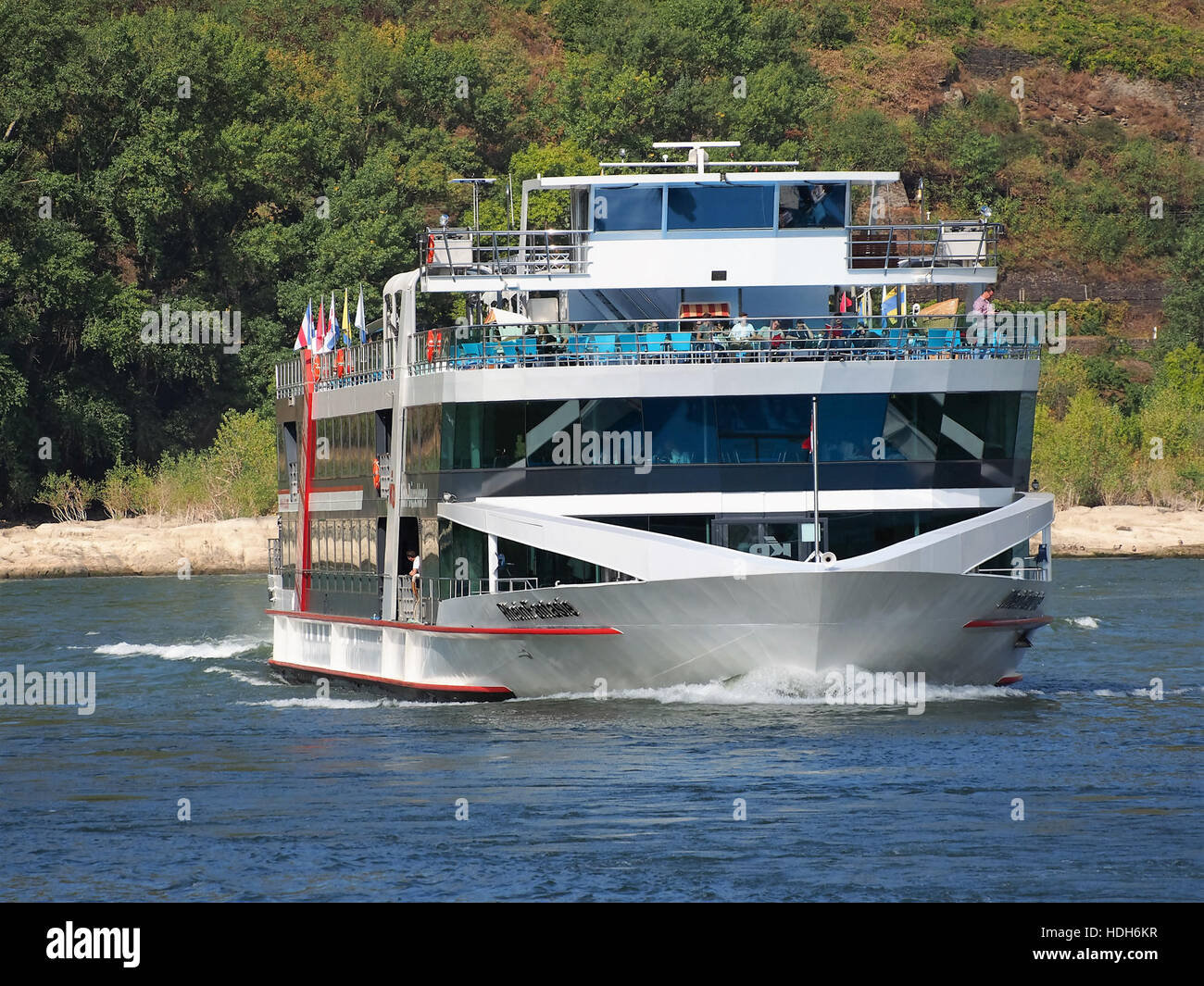 RheinFantasie (Schiff, 2011) auf dem Rhein bei Oberwesel pic4 Stockfoto