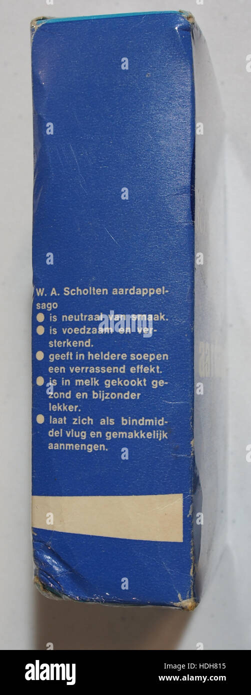 Dieses Bild von W.A. Scholten zeigt eine Darstellung von Aardappelsago, die die landwirtschaftliche Bedeutung von Kartoffeln in Foxhol zeigt und eine visuelle Darstellung des ländlichen Lebens bietet. Stockfoto