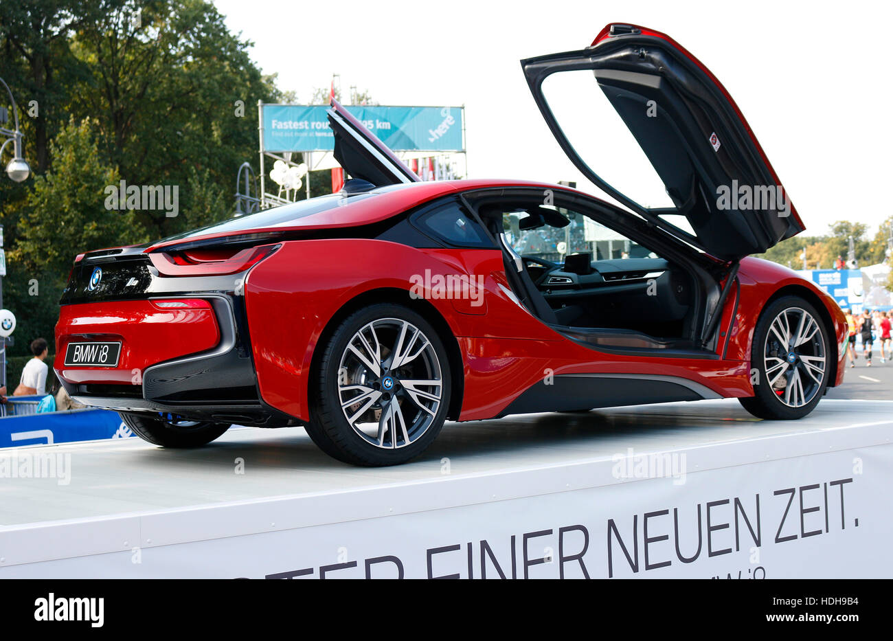 Impressionen: BMW i8 - Berlin-Marathon, 25. September 2016, Berlin. Stockfoto