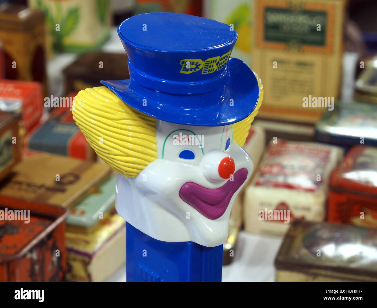 PEZ lecker Bubbles Clown Süßigkeiten Roll Dispenser pic1 Stockfoto
