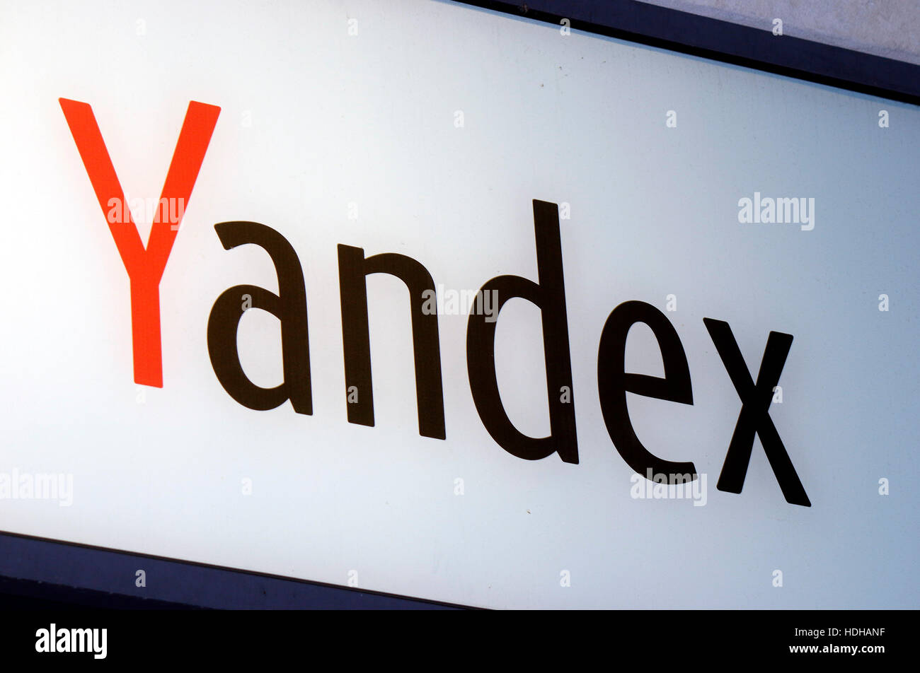 Das Logo der Marke "Yandex", Berlin. Stockfoto