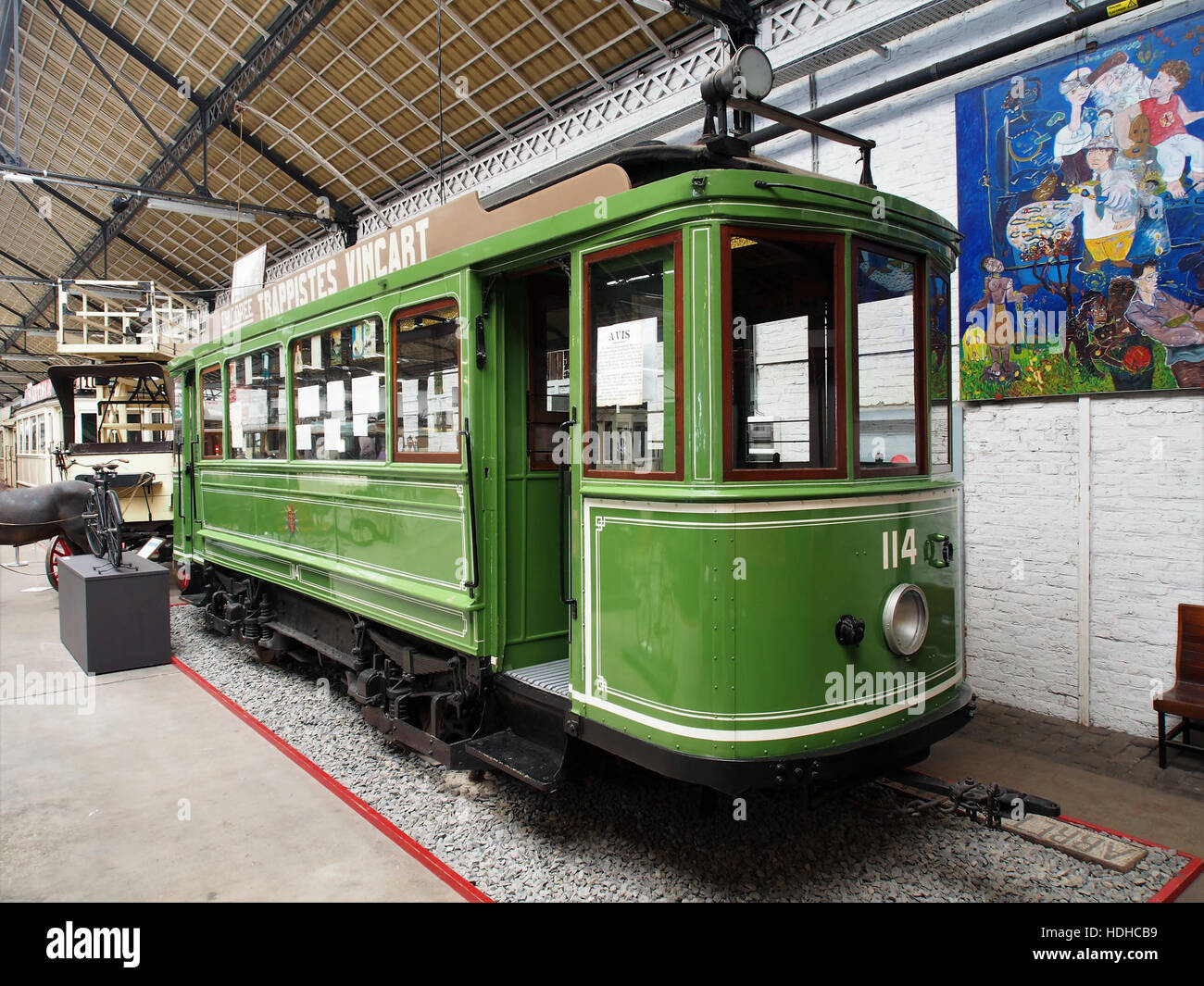 1908 Motrice 114, Mashinen Fabrik Augsburg BCremberg (M.A.N), TRAMWAYS EST-OUEST DE LIÈGE ET Erweiterungen (E.O.) Stockfoto