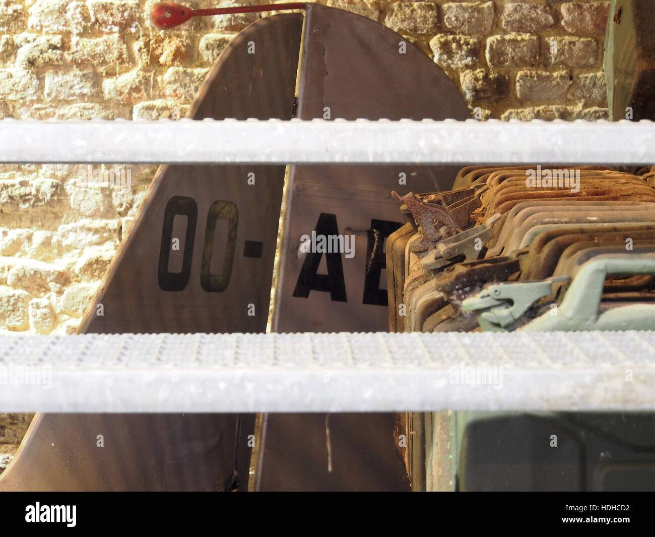 Auster Flugzeuge OO-AB oder OO-AE, Museum Winter 1944 in Gingelom pic2 Stockfoto