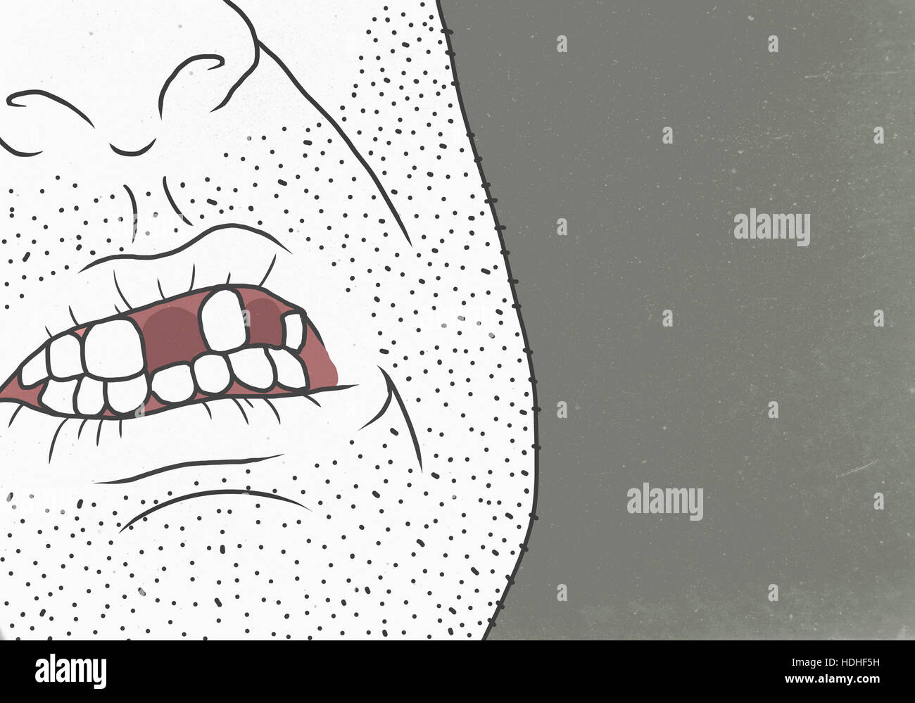 Vektor-Bild des Mannes, Alterungsprozess darstellt Stockfoto