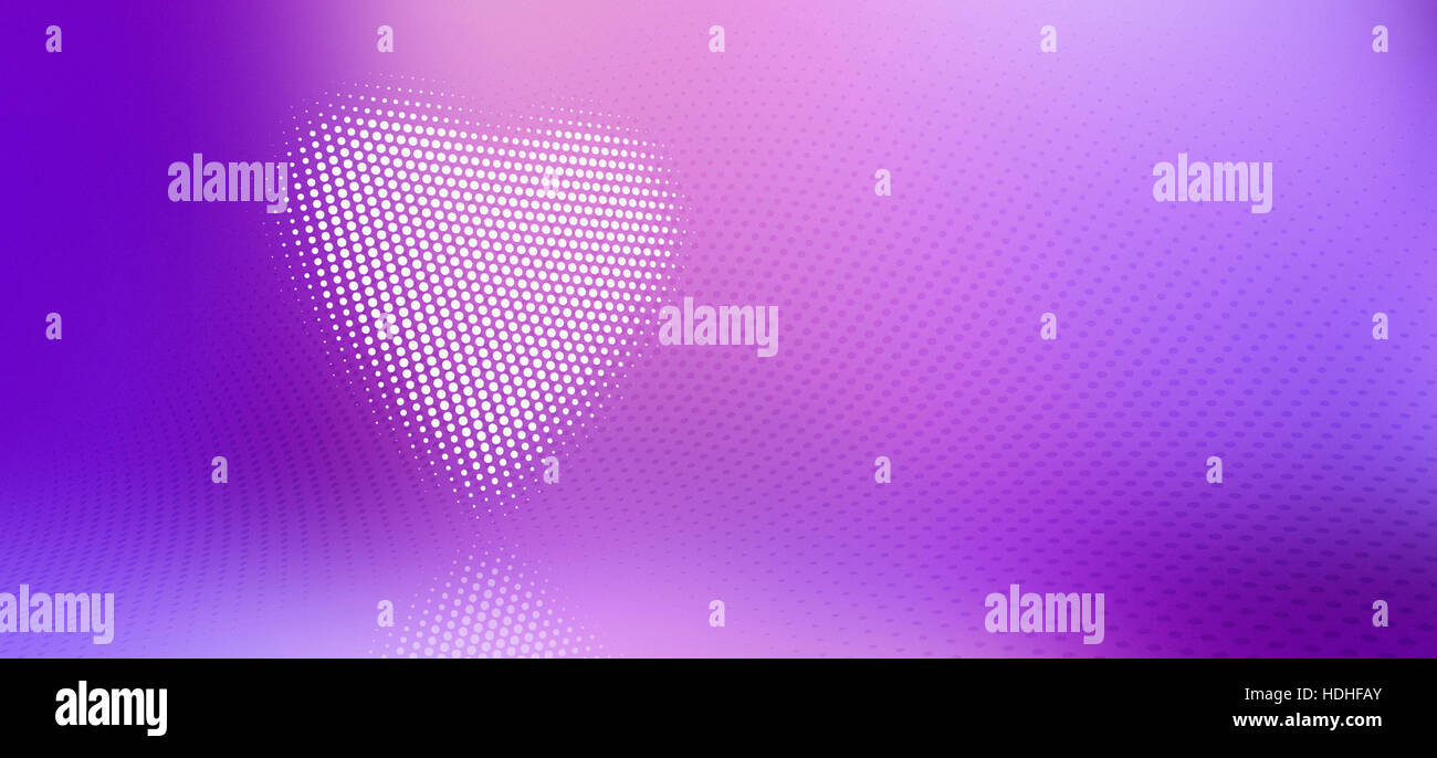 Digital generiert der gefleckte Herz lila Hintergrund Stockfoto