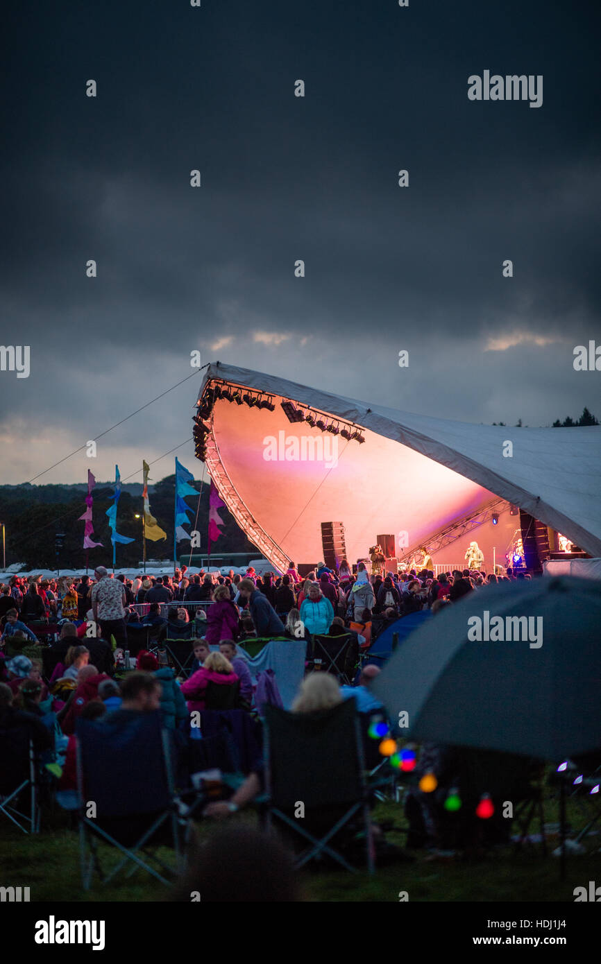 Die 2016 großen Tribut, Musikfestival am Stadtrand von Aberystwyth Wales UK, jedes Jahr am August Bank Holiday Wochenende. Stockfoto