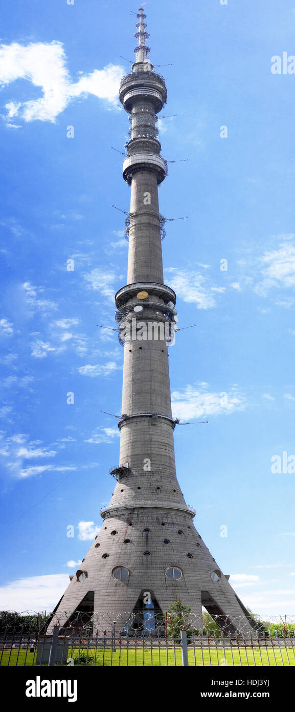 Ostankino Fernsehturm Moskau Russland Stockfotografie Alamy