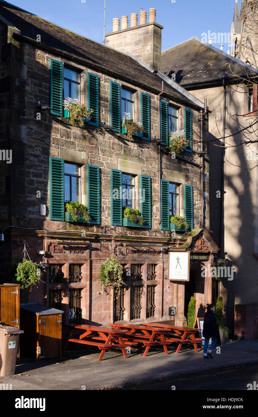 Ye Olde Golf Tavern Bruntsfield, Edinburgh, Schottland Stockfotografie